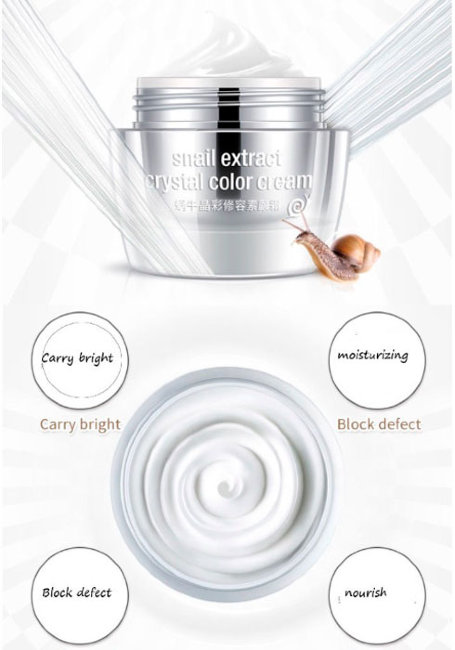 Rorec Snail Extract Crystal Color Кристальная основа под макияж с экстрактом улитки, 50 г