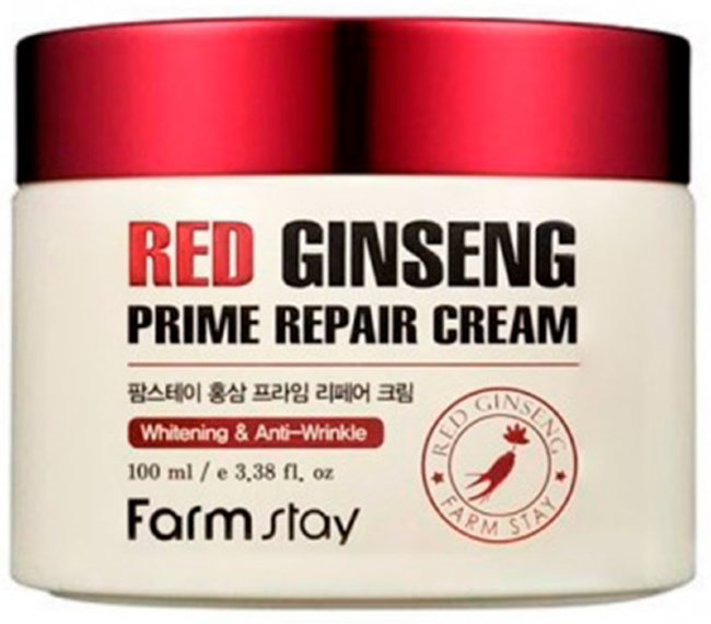 FarmStay Red Ginseng Prime Repair Cream Восстанавливающий крем с экстрактом красного женьшеня, 100 мл FarmStay Red Ginseng Prime Repair Cream Восстанавливающий крем с экстрактом красного женьшеня, 100 мл