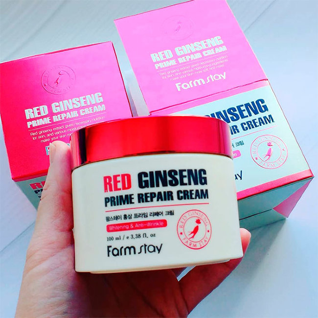 FarmStay Red Ginseng Prime Repair Cream Восстанавливающий крем с экстрактом красного женьшеня, 100 мл FarmStay Red Ginseng Prime Repair Cream Восстанавливающий крем с экстрактом красного женьшеня, 100 мл