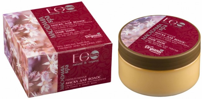 Ecolab Spa Macadamia Маска для волос питательная "Объем и Глубокое восстановление", 200 мл