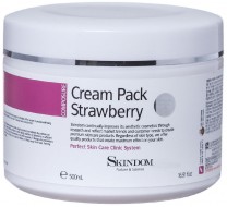 Skindom Cream Pack Strawberry Крем-маска с экстрактом клубники для лица, шеи и зоны декольте, 500 мл