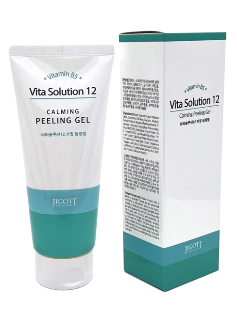 Jigott Гель-пилинг для лица с витамином B5 Vita Solution 12 Calming Peeling Gel, 180 мл Jigott Гель-пилинг для лица с витамином B5 Vita Solution 12 Calming Peeling Gel, 180 мл