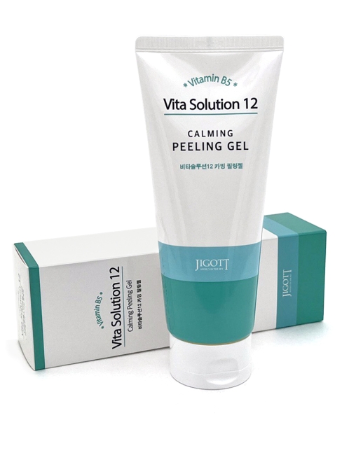 Jigott Гель-пилинг для лица с витамином B5 Vita Solution 12 Calming Peeling Gel, 180 мл Jigott Гель-пилинг для лица с витамином B5 Vita Solution 12 Calming Peeling Gel, 180 мл