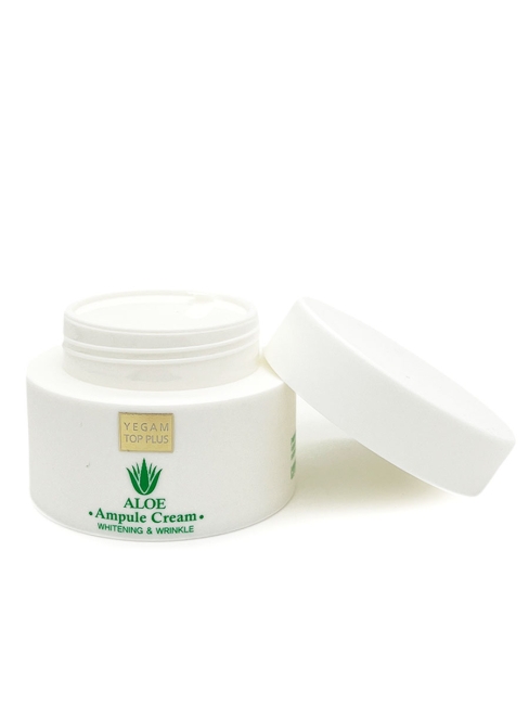 Ye Gam Top Plus Крем для лица ампульный с экстрактом алоэ Aloe Ampule Cream Whitening & Wrinkle, 80 мл