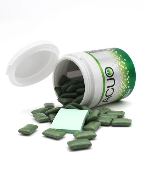 LOTTE Жевательная резинка без сахара зеленая мята ACUO Clear Green Mint Bottle, 140 г