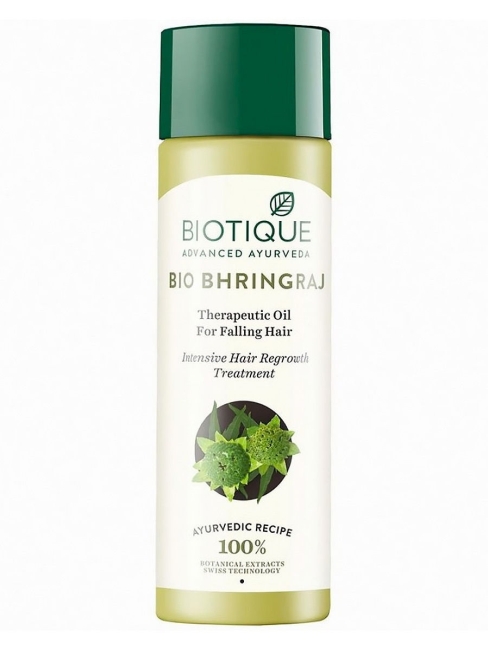 Biotique Масло для волос лечебное против выпадения волос Bio Bhringraj Therapeutic Oil For Falling Hair, 120 мл Biotique Масло для волос лечебное против выпадения волос Bio Bhringraj Therapeutic Oil For Falling Hair, 120 мл