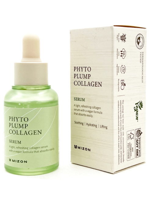 Mizon Сыворотка для лица Веган формула с фитоколлагеном Phyto Plump Collagen Serum, 30 мл Mizon Сыворотка для лица Веган формула с фитоколлагеном Phyto Plump Collagen Serum, 30 мл