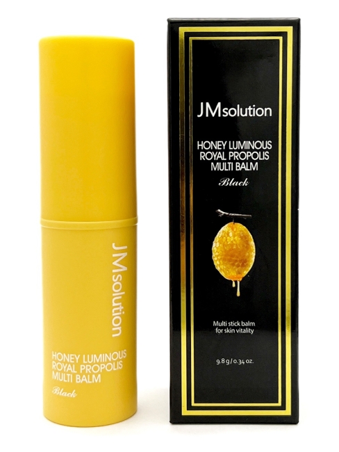 JMsolution Мультифункциональный стик для лица с прополисом Balm Honey Luminous Royal Propolis Multi Black, 9,8 г