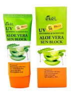 Ekel Увлажняющий солнцезащитный крем для лица и тела с соком алое Soothing&Moisture Aloe Vera Sun Block SPF 50 PA+++, 70 мл