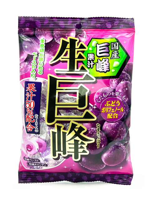 RIBON Карамель леденцовая с начинкой вкус виноград Nama Kyohou Fresh Grape Candy, 100 г