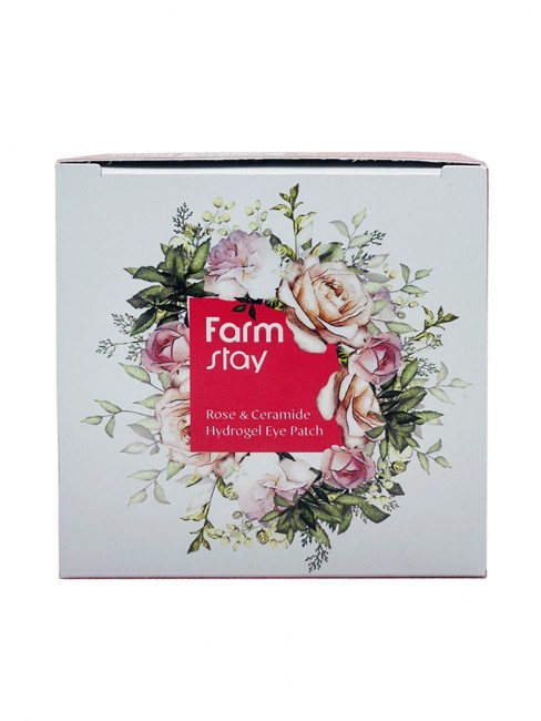FarmStay Гидрогелевые патчи для глаз с экстрактом розы и керамидами Rose & Ceramide Hydrogel Eye Patch, 60 шт FarmStay Гидрогелевые патчи для глаз с экстрактом розы и керамидами Rose & Ceramide Hydrogel Eye Patch, 60 шт