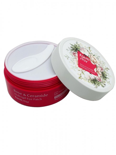 FarmStay Гидрогелевые патчи для глаз с экстрактом розы и керамидами Rose & Ceramide Hydrogel Eye Patch, 60 шт FarmStay Гидрогелевые патчи для глаз с экстрактом розы и керамидами Rose & Ceramide Hydrogel Eye Patch, 60 шт