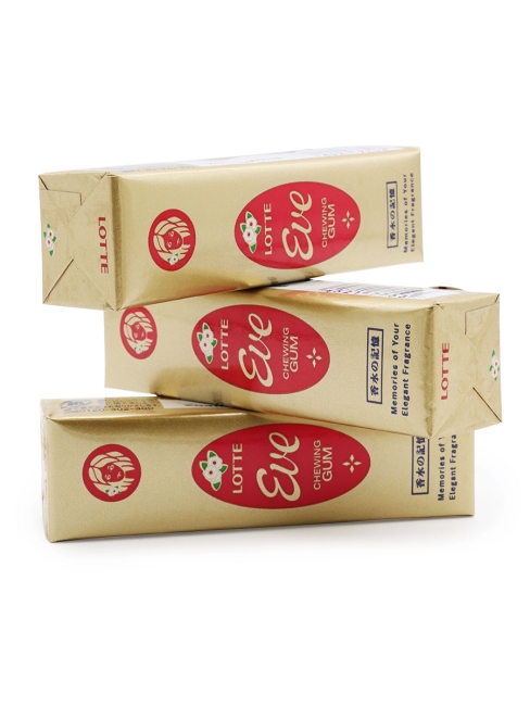 LOTTE Жевательная резинка со вкусом розы Eve Rose, 3 шт х 26,1 г