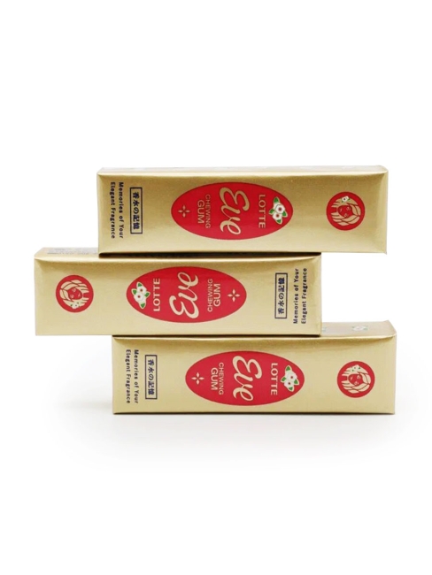 LOTTE Жевательная резинка со вкусом розы Eve Rose, 3 шт х 26,1 г