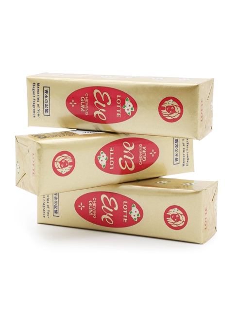 LOTTE Жевательная резинка со вкусом розы Eve Rose, 3 шт х 26,1 г