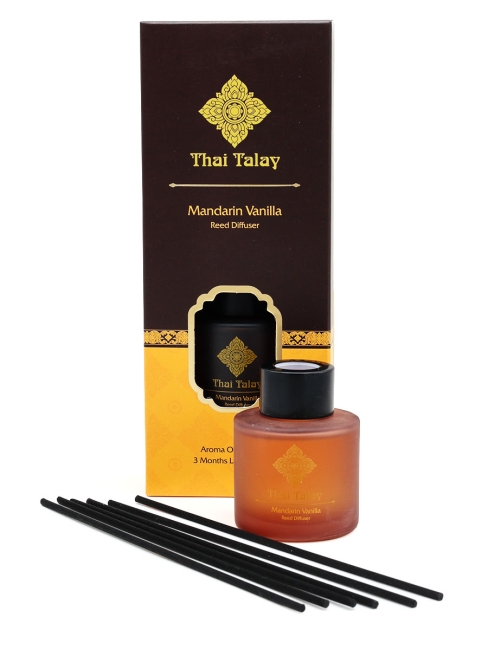 Thai Talay Аромадиффузор с палочками Мандарин и Ваниль Aroma Oil Essense Reed Diffuser Mandarin Vanilla, 50 мл