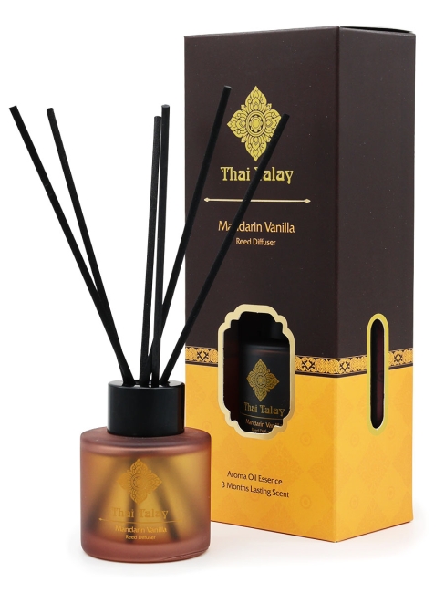 Thai Talay Аромадиффузор с палочками Мандарин и Ваниль Aroma Oil Essense Reed Diffuser Mandarin Vanilla, 50 мл