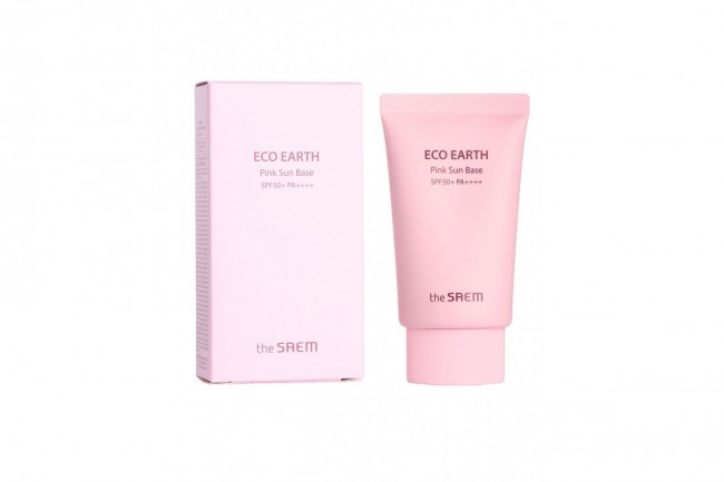 The Saem Крем-база с каламиновой пудрой Eco Earth Pink Sun Base, 50 г The Saem Крем-база с каламиновой пудрой Eco Earth Pink Sun Base, 50 г