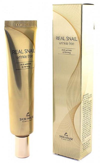 The Skin House Real Snail Wrinkle Free Укрепляющий и восстанавливающий крем от морщин с экстрактом улитки, 30 мл
