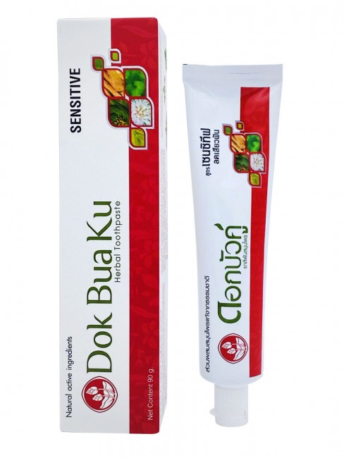 Twin Lotus Зубная паста для чувствительных зубов с травами Dok Bua Ku Sensitive Herbal Toothpaste, 90 г Twin Lotus Зубная паста для чувствительных зубов с травами Dok Bua Ku Sensitive Herbal Toothpaste, 90 г