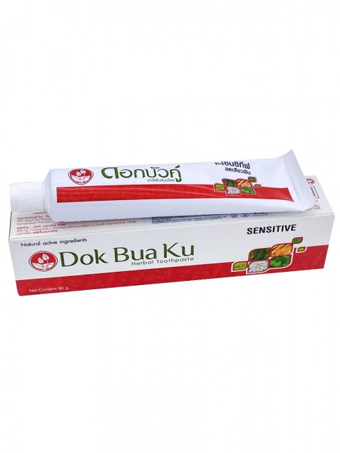 Twin Lotus Зубная паста для чувствительных зубов с травами Dok Bua Ku Sensitive Herbal Toothpaste, 90 г Twin Lotus Зубная паста для чувствительных зубов с травами Dok Bua Ku Sensitive Herbal Toothpaste, 90 г