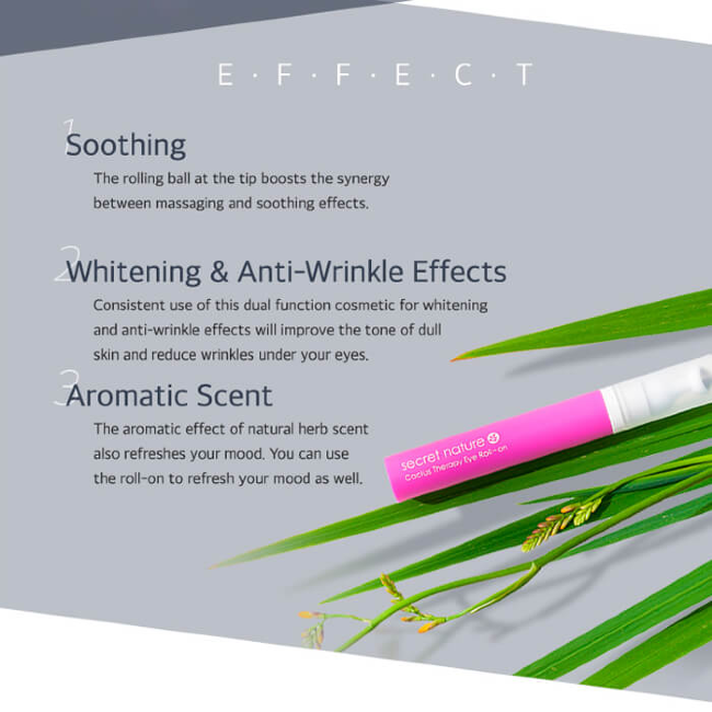 Secret Nature Cactus Therapy Eye Roll-on Разглаживающая роллер-сыворотка для кожи вокруг глаз с кактусом, 15 мл