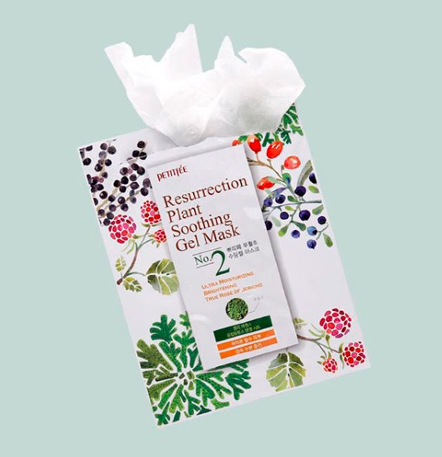 Petitfee Resurrection Plant Soothing Gel Mask Восстанавливающая тканевая маска с растительными экстрактами, 30 г Petitfee Resurrection Plant Soothing Gel Mask Восстанавливающая тканевая маска с растительными экстрактами, 30 г