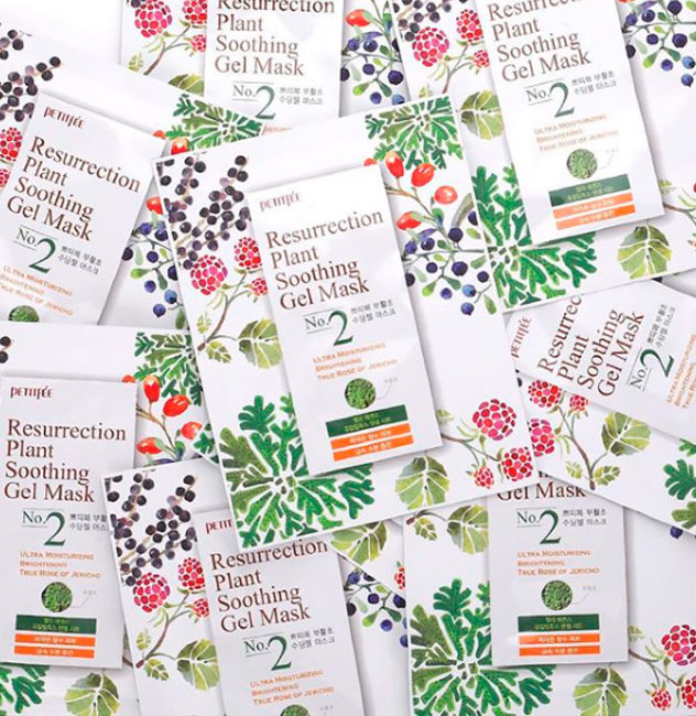 Petitfee Resurrection Plant Soothing Gel Mask Восстанавливающая тканевая маска с растительными экстрактами, 30 г Petitfee Resurrection Plant Soothing Gel Mask Восстанавливающая тканевая маска с растительными экстрактами, 30 г