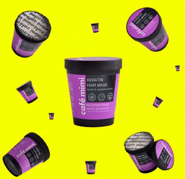 Кафе красоты Le Cafe Mimi Маска для волос Кератиновая, 220 мл