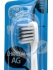EQ MaxOn Зубная щетка с компактной головкой, сверхтонкими щетинками и тонкой прорезиненной ручкой с Ионами Серебра и древесным углем, средней жесткости Голубая Nano Gold Dentione Blue, 1 шт