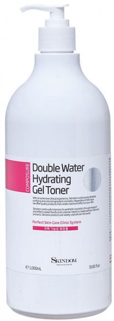 Skindom Тоник-гель для лица увлажняющий Double Water Hydrating Gel Toner, 1000 мл Skindom Тоник-гель для лица увлажняющий Double Water Hydrating Gel Toner, 1000 мл