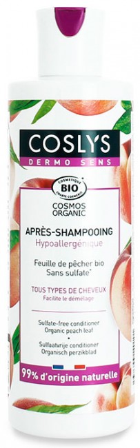 Coslys Кондиционер гипоаллергенный с экстрактом листьев персика, 240 мл Coslys Кондиционер гипоаллергенный с экстрактом листьев персика, 240 мл