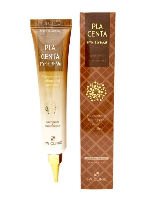 3W Clinic Крем для век осветляющий с плацентой Placenta Eye Cream, 40 мл