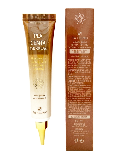 3W Clinic Крем для век осветляющий с плацентой Placenta Eye Cream, 40 мл