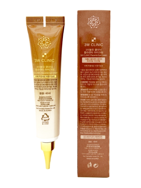 3W Clinic Крем для век осветляющий с плацентой Placenta Eye Cream, 40 мл