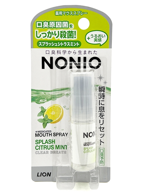 Lion Спрей для свежего дыхания и предотвращения неприятного запаха изо рта с ароматом цитруса и мяты Nonio, 5 мл