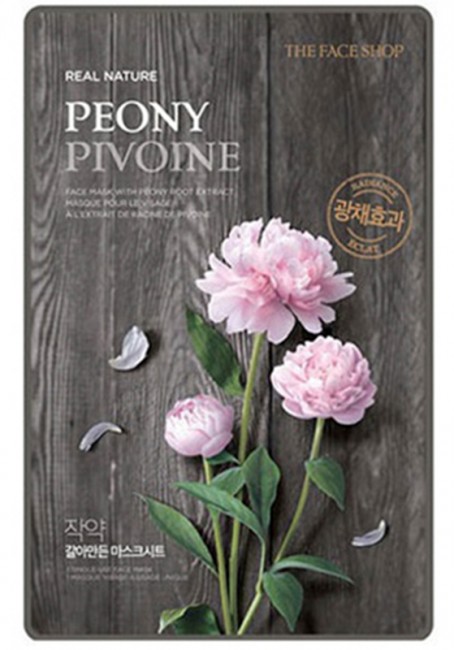 THE FACE SHOP Real Nature Peony Face Mask Тканевая маска для лица с экстрактом пиона, 20 г THE FACE SHOP Real Nature Peony Face Mask Тканевая маска для лица с экстрактом пиона, 20 г