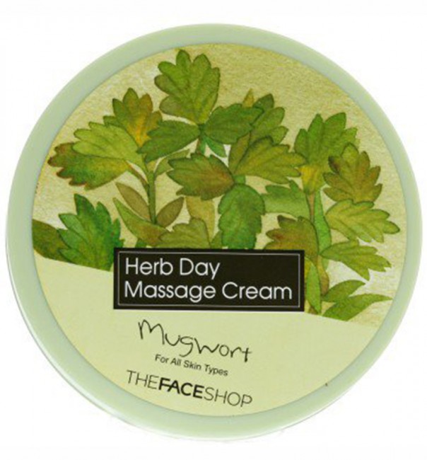 THE FACE SHOP Herb Day Massage Cream Mugwort Массажный крем для лица c полынью, 150 мл THE FACE SHOP Herb Day Massage Cream Mugwort Массажный крем для лица c полынью, 150 мл