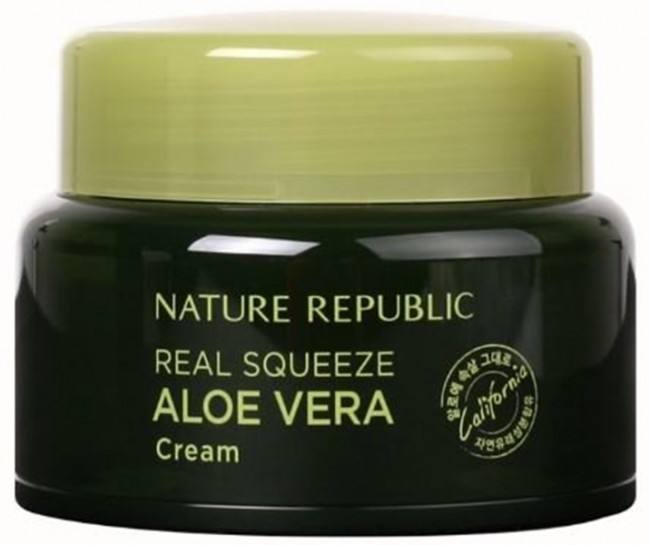 NATURE REPUBLIC Real Squeeze Aloe Vera Cream Крем для лица с экстрактом алоэ, 50 мл NATURE REPUBLIC Real Squeeze Aloe Vera Cream Крем для лица с экстрактом алоэ, 50 мл