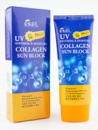 Ekel Крем для лица и тела солнцезащитный с коллагеном Soothing & Moisture Collagen Sun Block SPF 50 PA+++, 70 мл Ekel Крем для лица и тела солнцезащитный с коллагеном Soothing & Moisture Collagen Sun Block SPF 50 PA+++, 70 мл