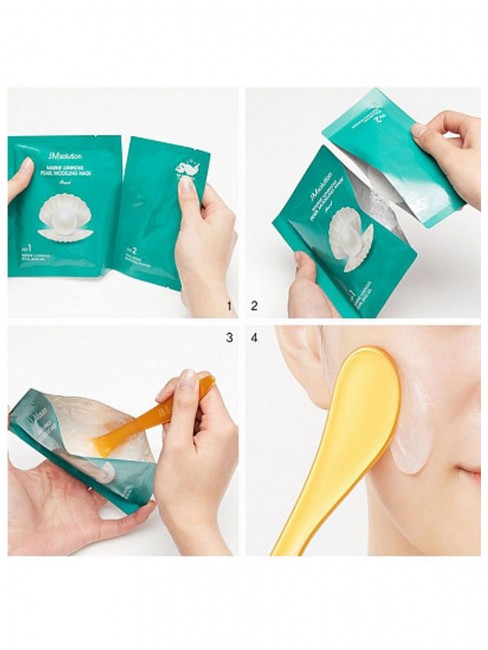 JMsolution Альгинатная маска с экстрактом жемчуга Marine Luminous Pearl Modeling Mask, 50гр+5гр