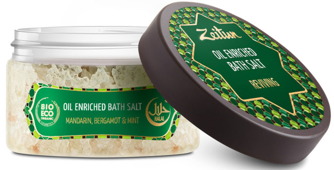 Zeitun Тонизирующая соль с маслами бергамота, мандарина, мяты, 250 мл