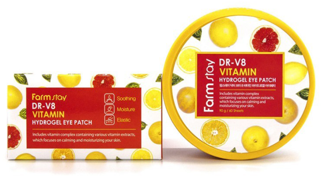 FarmStay DR-V8 Vitamin Hydrogel Eye Patch Гидрогелевые патчи с витаминами, 60 шт FarmStay DR-V8 Vitamin Hydrogel Eye Patch Гидрогелевые патчи с витаминами, 60 шт
