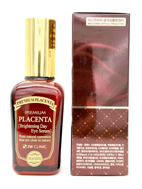 3W Clinic Осветляющая сыворотка для глаз с плацентой Premium Placenta Brightening Day Eye Serum, 50 мл 3W Clinic Осветляющая сыворотка для глаз с плацентой Premium Placenta Brightening Day Eye Serum, 50 мл