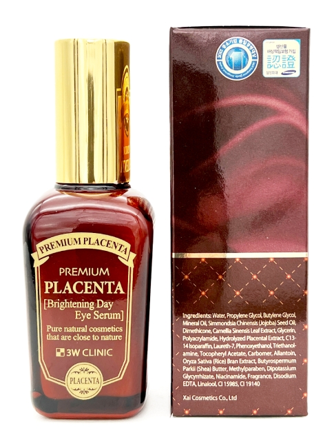3W Clinic Осветляющая сыворотка для глаз с плацентой Premium Placenta Brightening Day Eye Serum, 50 мл 3W Clinic Осветляющая сыворотка для глаз с плацентой Premium Placenta Brightening Day Eye Serum, 50 мл