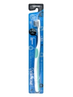 EQ MaxOn Зубная щетка с компактной головкой, сверхтонкими щетинками и тонкой прорезиненной ручкой с Ионами Серебра и древесным углем, средней жесткости Зеленый Nano Gold Dentione Green, 1 шт