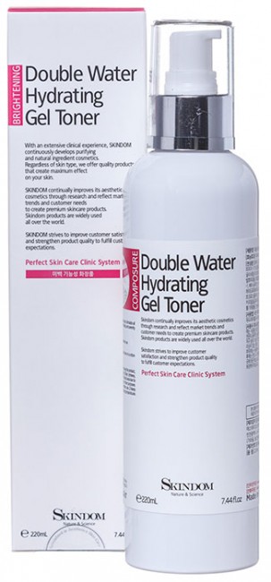 Skindom Тоник-гель для лица увлажняющий Double Water Hydrating Gel Toner, 220 мл Skindom Тоник-гель для лица увлажняющий Double Water Hydrating Gel Toner, 220 мл