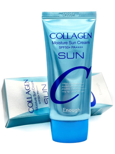 Enough Крем для лица солнцезащитный с коллагеном Collagen Moisture Sun Cream SPF50+ PA+++, 50 г