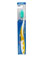 EQ Зубная щетка со сверхтонкими щетинками двойной высоты и противоскользящей ручкой с ионами нефрита, мягкая Желтая Wellbeing Toothbrush Yellow, 1 шт