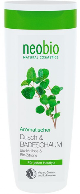 Neobio Натуральная пена для душа и ванны с био-мелиссой и лимоном, 250 мл